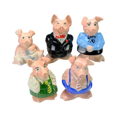 Lot 821 - Five Wade NatWest piggy bank figures