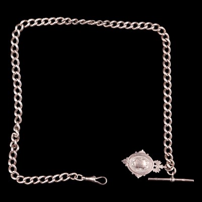Lot 1050 - An early 20th Century silver graded curb-link...