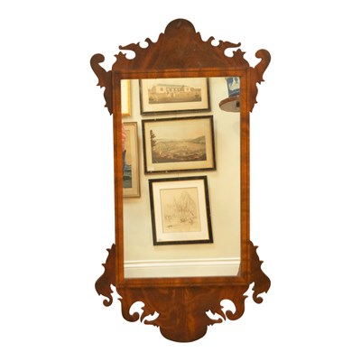 Lot 1186 - A reproduction Georgian mahogany fret...