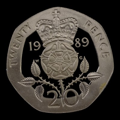 Lot 503 - A GB 1989 twenty pence 20p silver proof coin