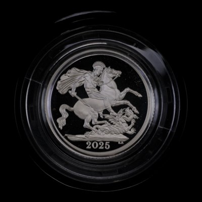 Lot 505 - A Royal Mint UK 2025 silver sovereign proof...