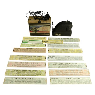 Lot 652 - A 1950s Mini Cine Cinematograph & Film Strip...