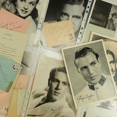 Lot 297 - [Autograph / Film / Cinema] A quantity of...