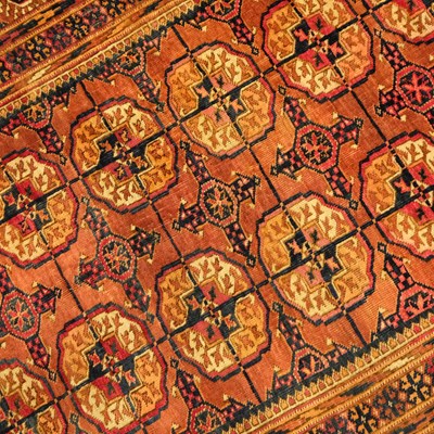 Lot 1178 - A traditional Turkmen Bokhara rug, having two...