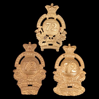Lot 49 - Three  Victorian 72nd (Duke of Albany's Own...