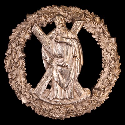 Lot 51 - A Scottish military-style plaid brooch,...