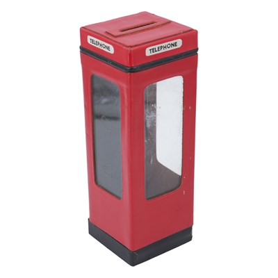 Lot 659 - A vintage money box in the form of a telephone...