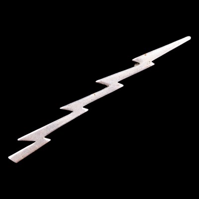 Lot 1053 - A vintage electroplate lightning bolt badge or...
