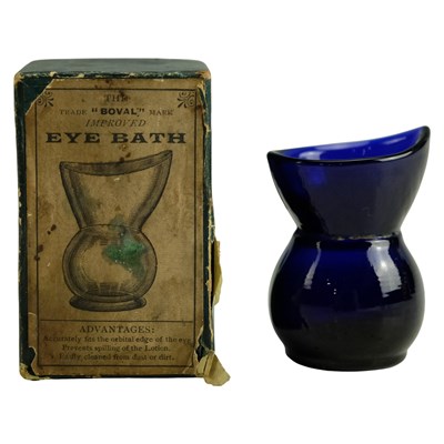 Lot 628 - A Victorian Boval mould-blown cobalt blue...