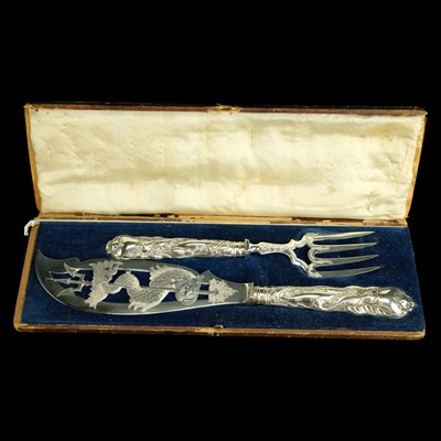 Lot 932 - A fine cased set of  Victorian electroplate...