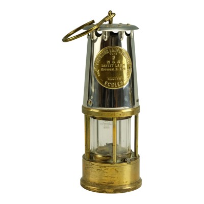 Lot 554 - An Eccles miner's safety lamp
