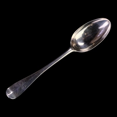 Lot 912 - A Georgian Scottish Hanoverian pattern silver...