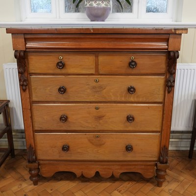 Lot 1191A - A Victorian chest of drawers, having an ogee...