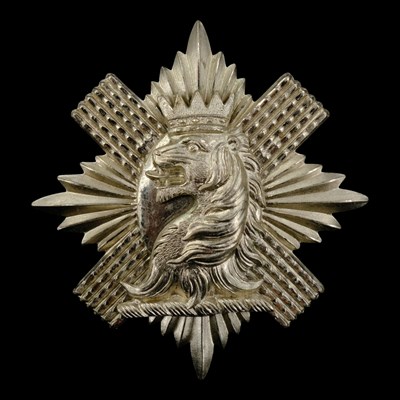 Lot 54 - A Scottish military style shako plate /...