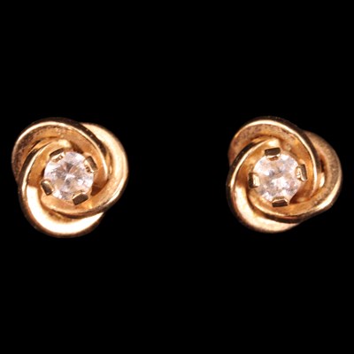 Lot 952S - A pair of contemporary white gemstone nest...