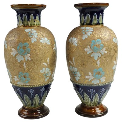 Lot 902 - A pair of late 19th Century Doulton Lambeth...