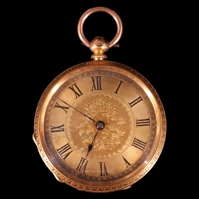 Lot 1074C - A late 19th Century lady's 18 ct gold fob...