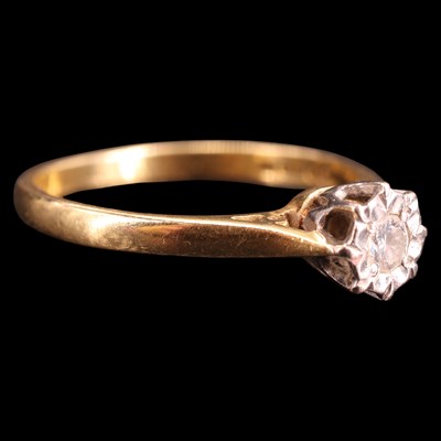 Lot 952M - A 1980s diamond solitaire ring, comprising a...