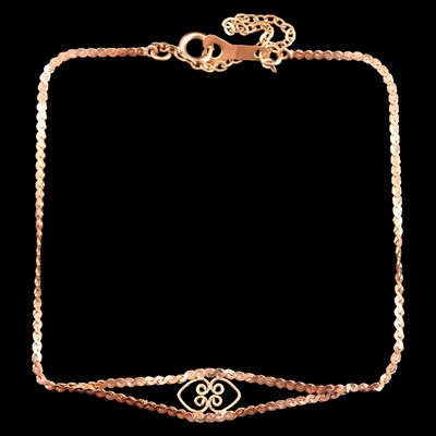 Lot 952J - A vintage 9 ct yellow metal bracelet, being a...