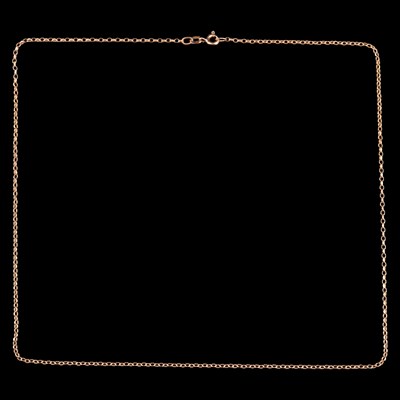 Lot 952H - A vintage 9 ct facetted belcher-link neck...