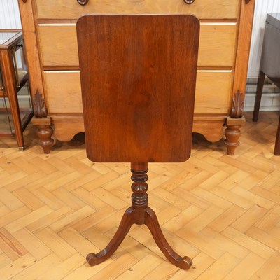 Lot 1201 - A Victorian mahogany snap-top tripod wine...