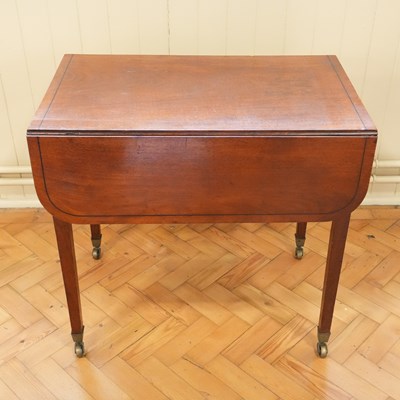 Lot 1202 - A late Georgian ebony-string-inlaid mahogany...