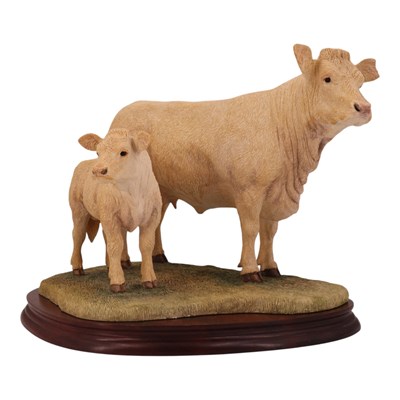 Lot 1039 - A Border Fine Arts "Charolais Cow and Calf",...