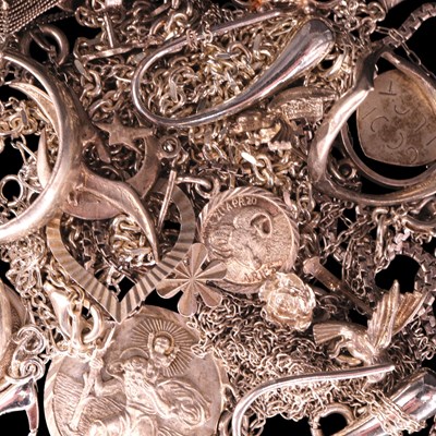 Lot 1303 - A quantity of vintage and contemporary silver...