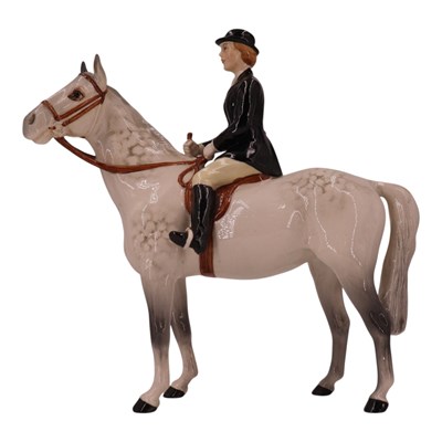 Lot 1081 - A Beswick "Huntswoman on a Dapple Grey...