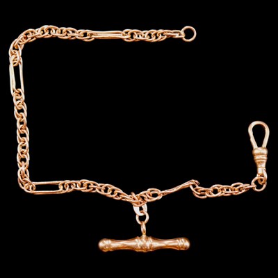 Lot 1312 - A near-contemporary 9 ct gold watch chain...