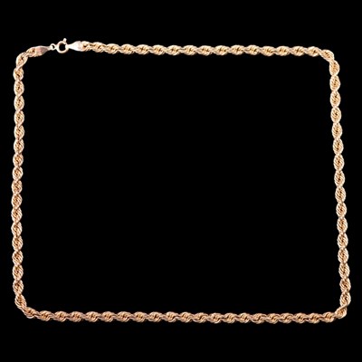 Lot 1314 - A near-contemporary rope-link neck chain, 50...