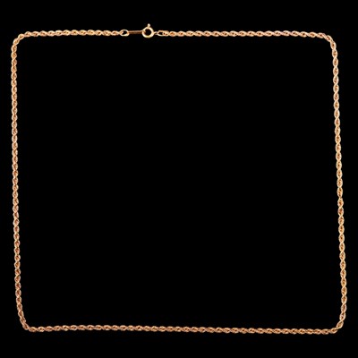 Lot 1315 - A near-contemporary 9 ct gold rope-link neck...