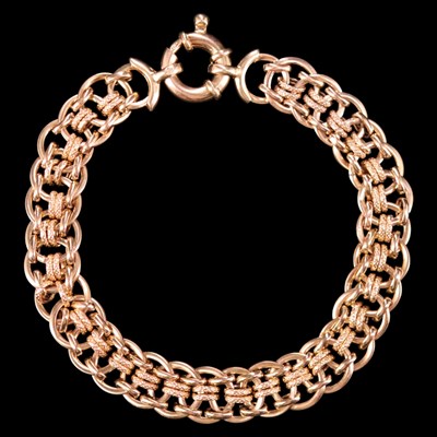 Lot 1325 - A near-contemporary Italian 9 ct gold bracelet,...