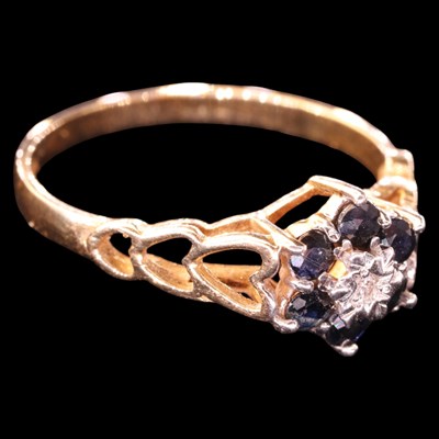 Lot 1349 - A near-contemporary sapphire and diamond...