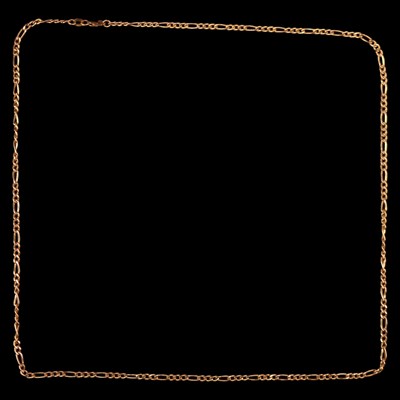 Lot 1356 - A contemporary 9 ct gold figaro-link neck...