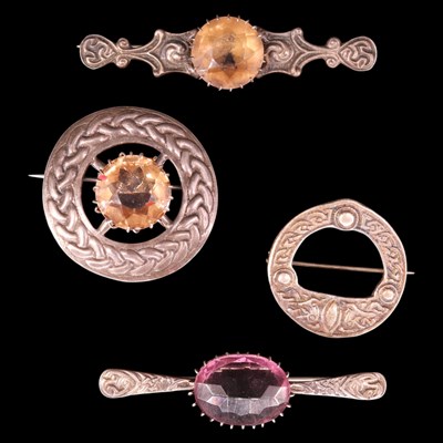 Lot 1357 - Three Scottish Robert Allison silver plaid,...
