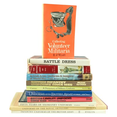 Lot 363 - A group of books on the uniforms of the...