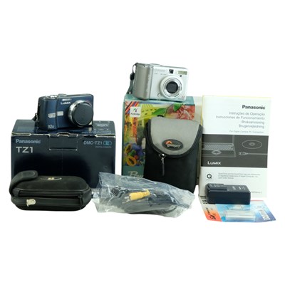 Lot 610 - Vintage Canon PowerShot A70 and Lumix TZ1...
