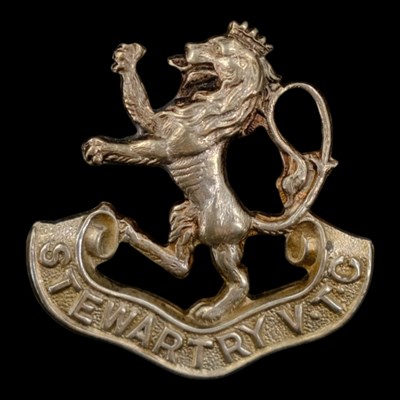 Lot 91 - A Stewartry Volunteer Training Corps cap badge,...