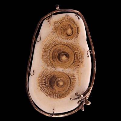 Lot 1382 - A Modernist artisanal fossilised coral section...