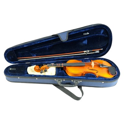 Lot 673 - A near-contemporary student's violin, cased...
