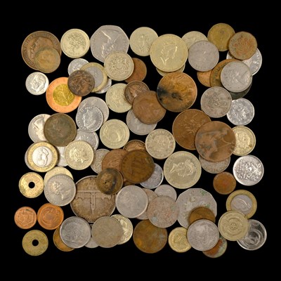 Lot 469 - A quantity of GB and world coins, including a...