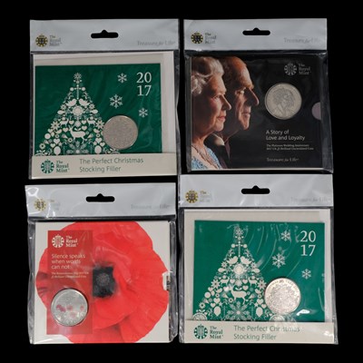 Lot 471 - Four Royal Mint "Treasure for Life" £5 coin packs