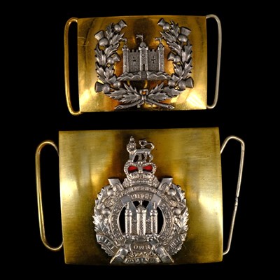 Lot 112 - Two King's Own Scottish Borderers waist belt...