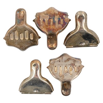 Lot 789 - Five Ritter "Citro" Patent stainless steel...