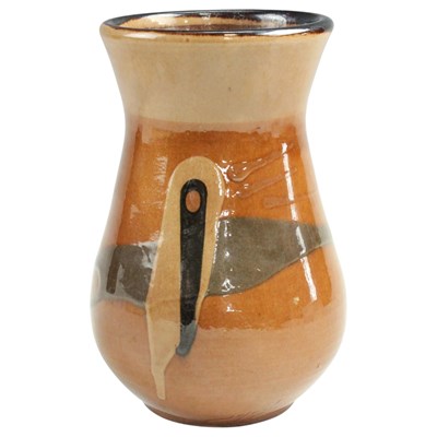 Lot 852 - A near-contemporary studio pottery slip-glazed...