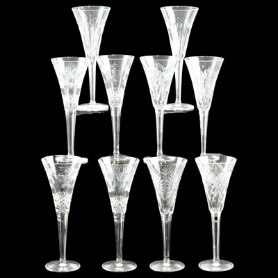 Lot 1111 - A set of ten Waterford Crystal Millenium...