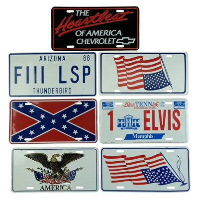 Lot 586 - A group of novelty US vehicle registration...