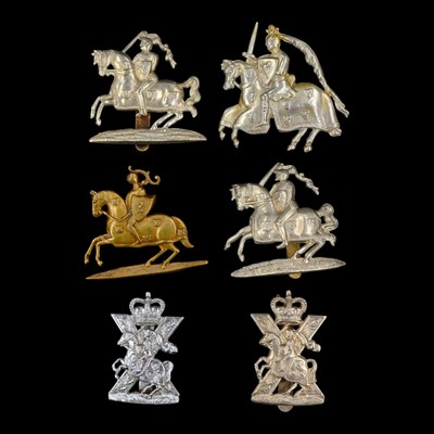 Lot 121 - A group of Fife and Forfar Yeomanry glengarry,...