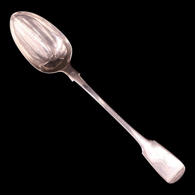 Lot 1223B - A Victorian silver fiddle-pattern serving...